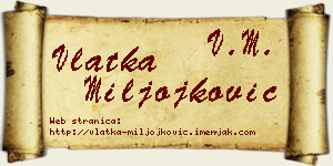Vlatka Miljojković vizit kartica